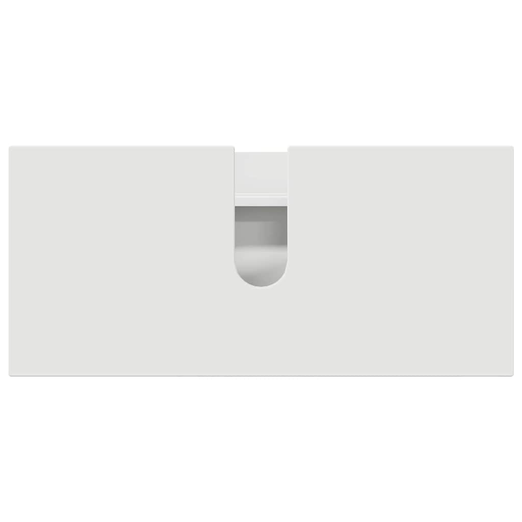 Bathroom Furniture Set with Shelf 3 Pcs White Plywood and Metal