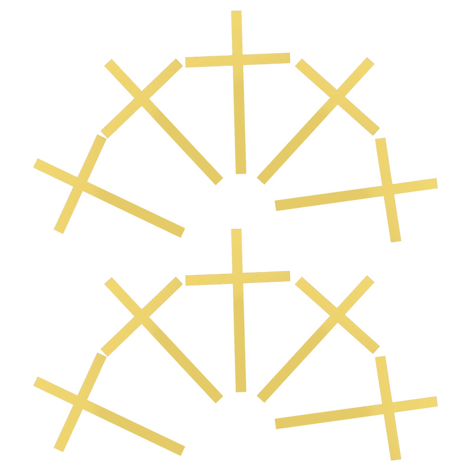 

10 Pcs Cake Decoration Gold Creative Inserts Wedding Decorations Baking Toppers Acrylic Party Props Baby Birthday Picks 15.30X9.80X0.10CM золотистый