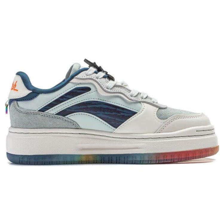 Li Ning Future C1 Skateboard Shoes Women's Low Top Green White Blue AGCT270-1
