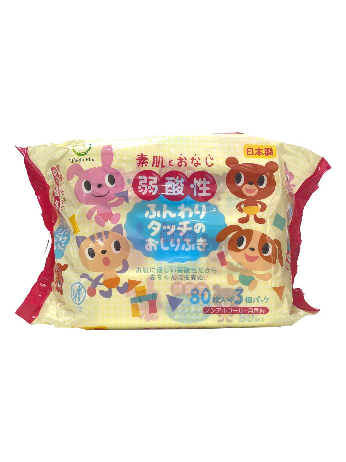 

Baby Soft 18 x 80 sheets x 3 Mildly Made in Lifedo.Plus Wipes, Touch, 12.5 cm, packs, Acidic, Fragrance-Free, Paraben-Free, Alcohol-Free, Japan, белый