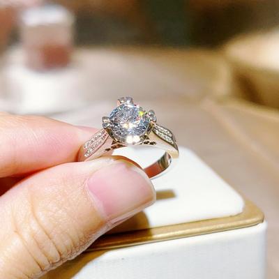 Diamond In Zircon Women's Fashion Trend Ring Ring Jewelry Ant Moissant Diamond Ring