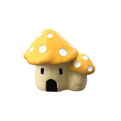 Mushroom House Resin Figurine Craft Plant Pot Fairy Garden Decor Garden Ornament