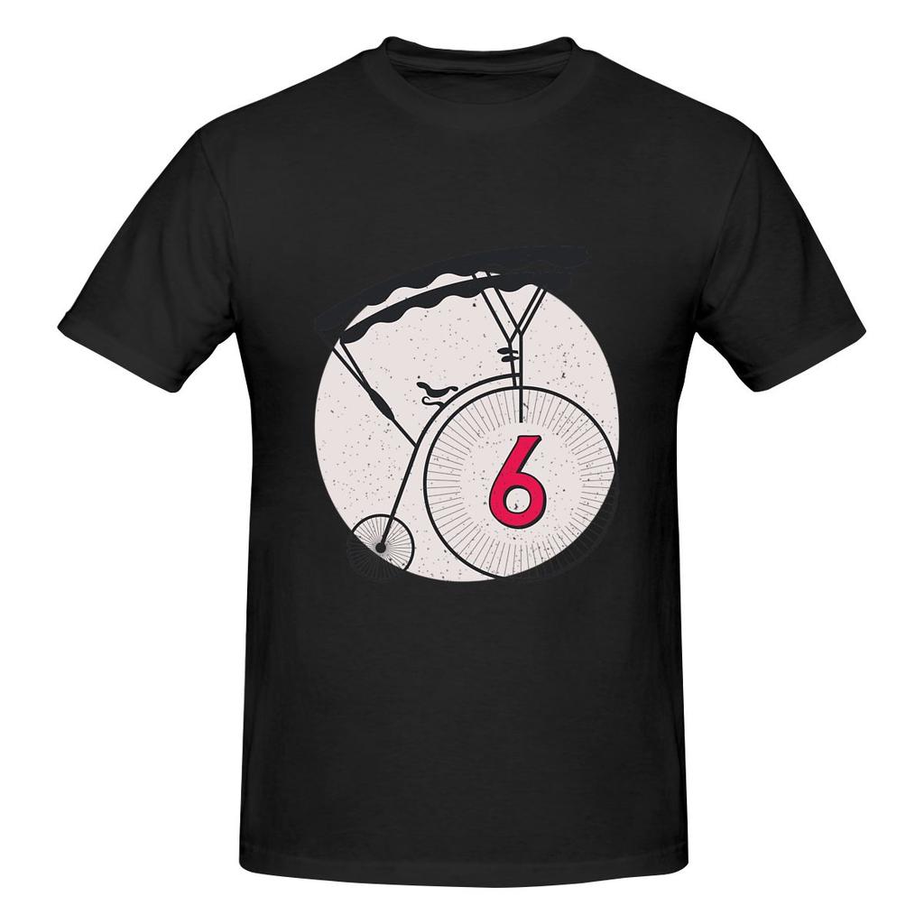 The Prisoner Penny Farthing Number 6 Vintage Design Lazy Style Tshirt Sports Leisure Fun Prints Tshirt