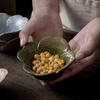 Flower Collection Series Dipping Bowl Hand-Squeezed Japanese Retro Style Hot Pot Taste Plate Ceramic Sauce Vinegar Plate Saucer Household Ceramics