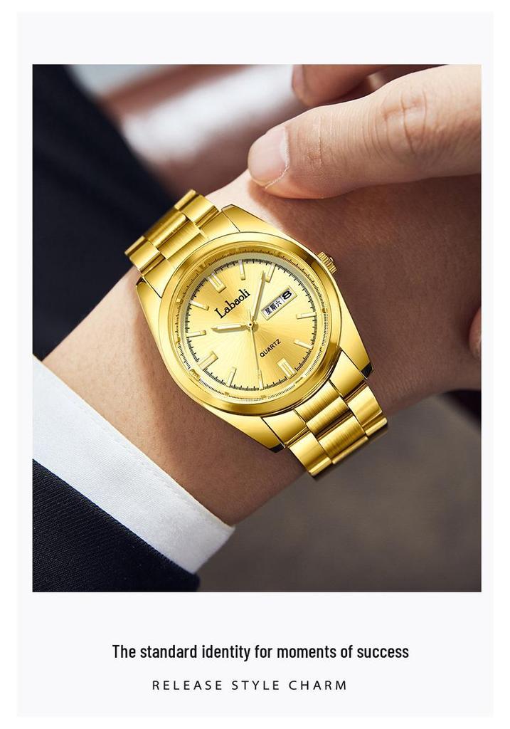 La Baoli LA421 Waterproof Quartz Steel Wristwatch for Couples