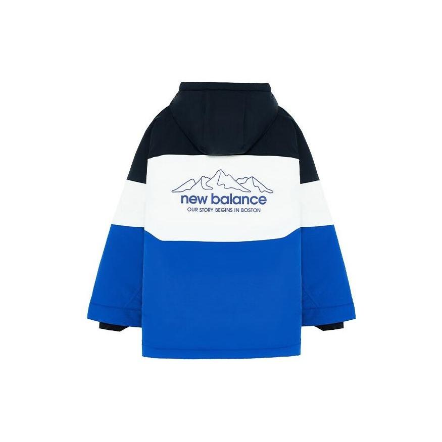 New Balance Color Block Windbreaker Asia Sizing 'Blue White Black' Unisex 5PC44593-NV