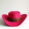 Heart Shaped Cowboy Hat Horse Head Leather Accessory Western Cowboy Hats Vintage Big-edge Gentleman Cowgirl Jazz Hat Holidays