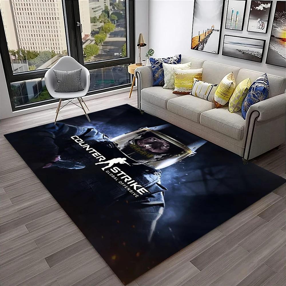 CS GO,Counter Strike Game Gamer 3D Carpet Rug for Home Living Room Bedroom Sofa Doormat Decor,kids Area Rug Non-slip Floor Mat