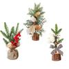 25cm Christmas Decoration Mini Christmas Tree Ornament For Desktop Window Display