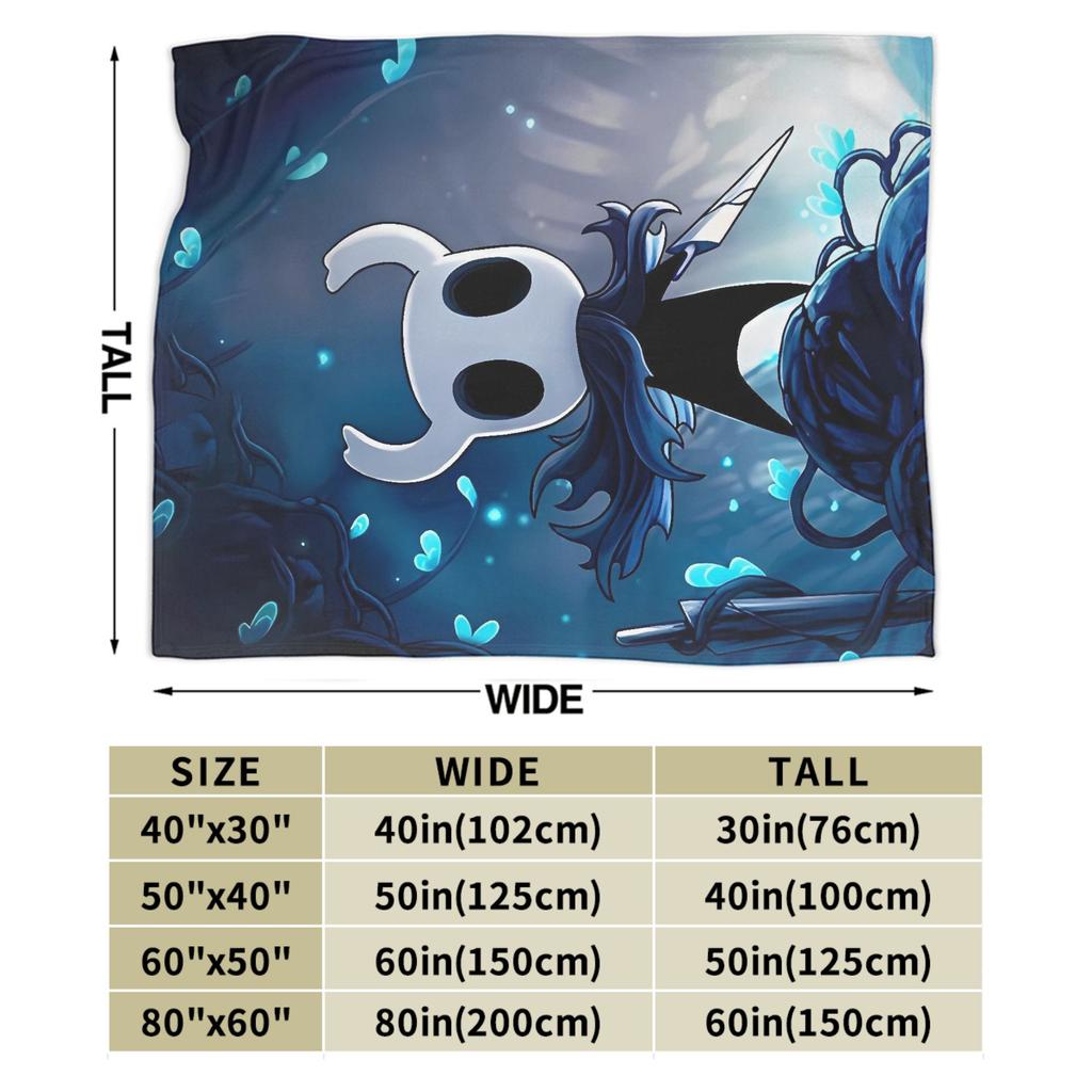 Hollow Knights Super Warm Blanket Girls Boys Plush Bedding Throws Print Couch Chair Flannel Bedspread Sofa Bed Cover