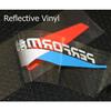 Iconic M-Sport Tri-Color Stripe w/ Grey/White Lettering Vinyl Sticker For BMW