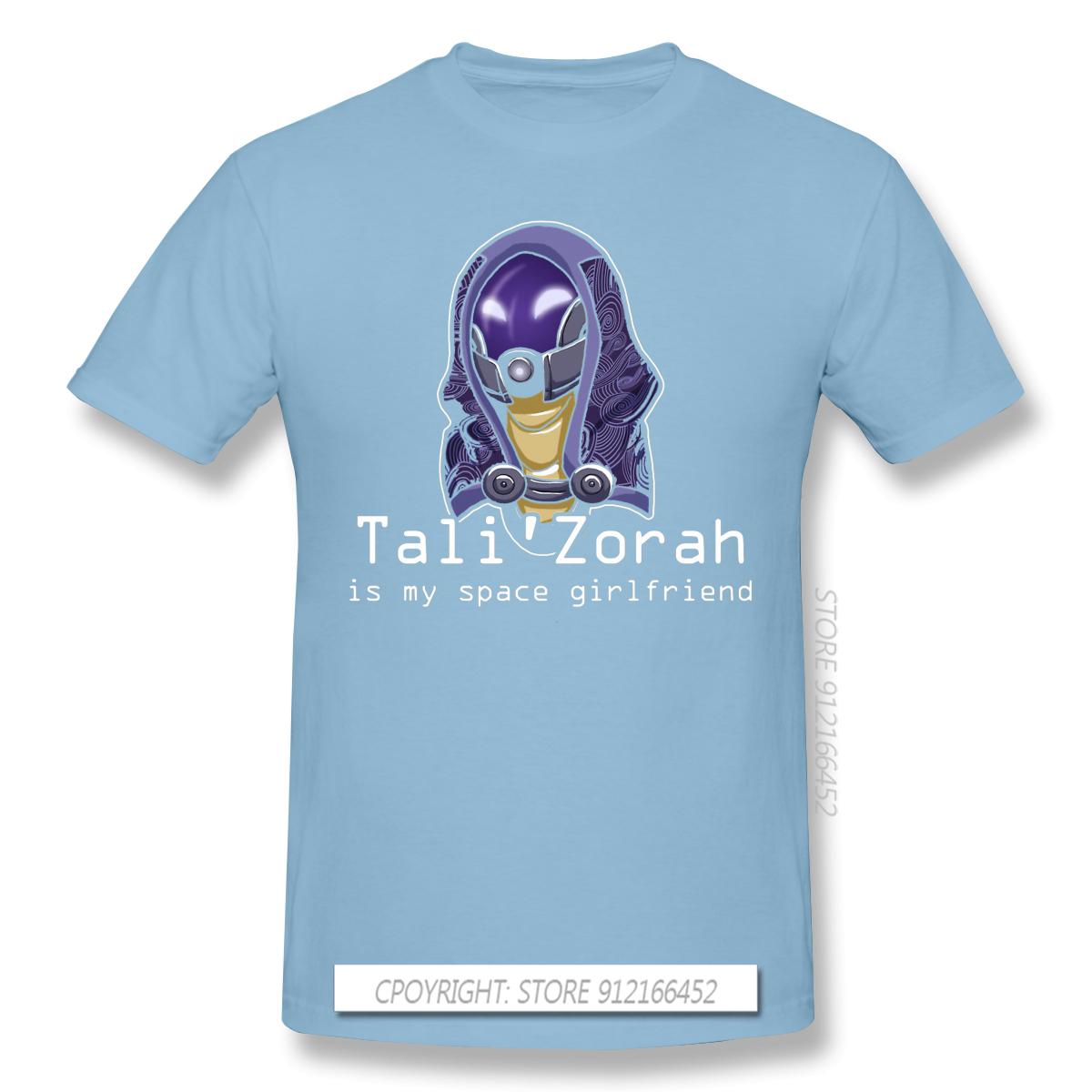 

T-Shirt For Men Tali Is My Space Girlfriend 100% Cotton Tee O-Neck Mass Effect T Shirt 3XL Funny Plus Size 4XL