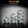 Light luxury turquoise wine cup Diamond cut crystal wine set Gold foil Star Cup Creative teacup Heat resistant birthday gift box
