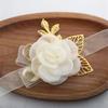 Wedding Boutonniere and Wrist Flower Set Wrist Jewelry For Wedding Ceremony Celebration Bride Groom Dressingup Props