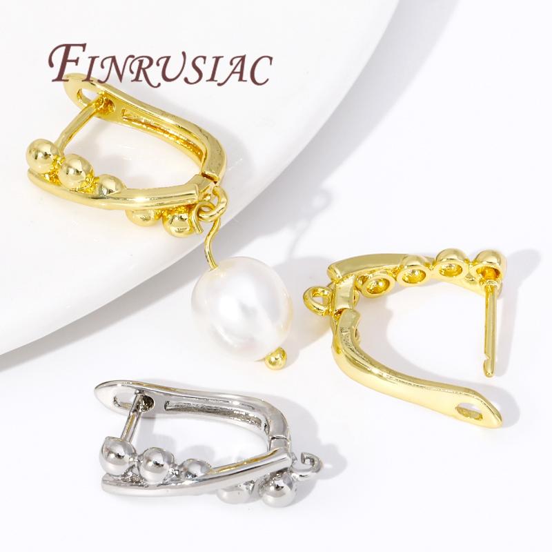 Multi Styles 18K Gold Plated Earwires Fasteners Earring Hooks Clasps Accessories For DIY Women's Anti-Allergy Earrings Making