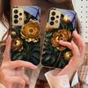 Prosperous Golden Peony For Samsung A 01 52S A04 A05S A10 A12 A13 22 23 24 36 42 M02 Note 10 20Ultra 8 9 Golden glass phone case