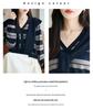 2025 Autumn V-neck Loose Casual Long Sleeve Fake Two-Piece Knitted Cardigan Coat