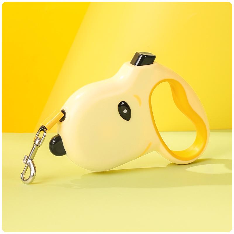 5M Retractable Anti-Pull Dog Leash with Light for Small to Medium Dogs
