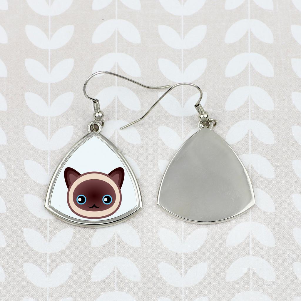 Siamese - elegant metal earrings as a gift from the Art-Dog brand