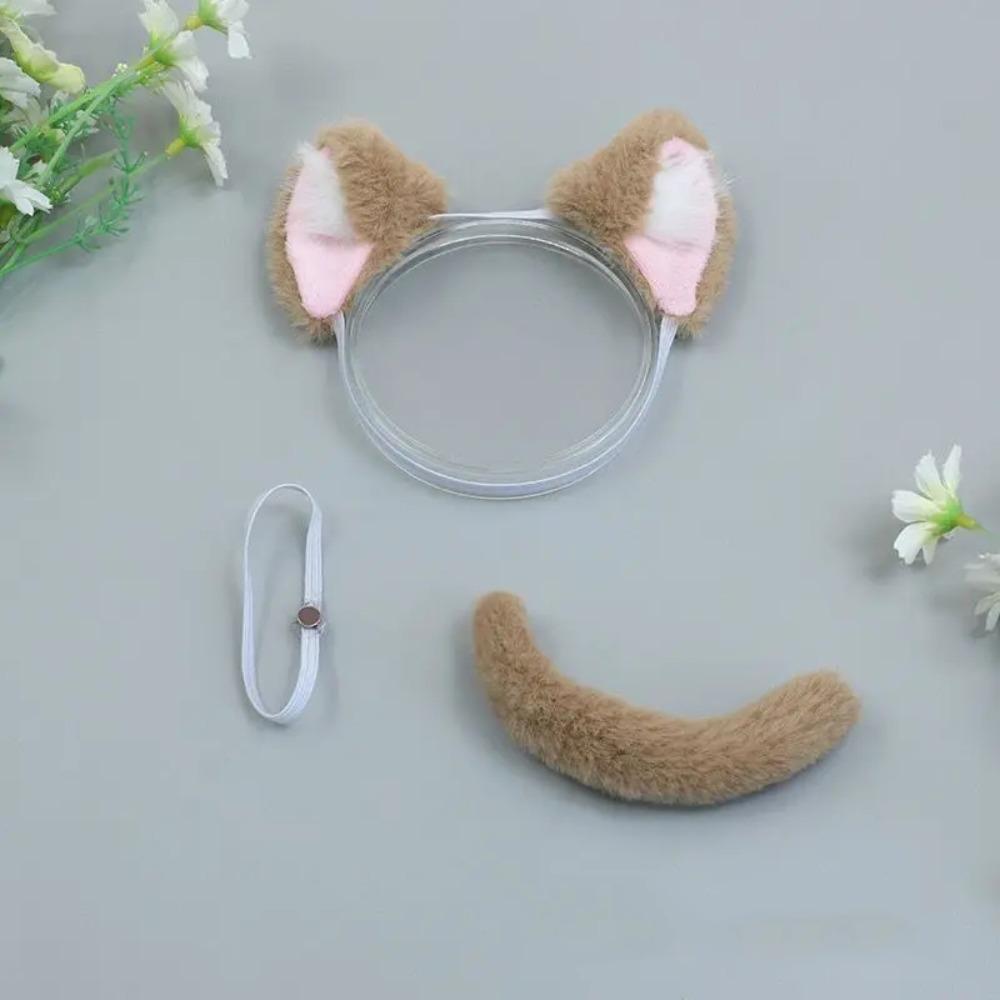 Decoração de cabelo 20cm Boneca de pelúcia Headwear Orelha de gato Boneca de algodão Orelha de animal Bonecas de algodão 20cm