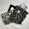 Vintage Y2K Leopard Print Scarf: Warm, Stylish, Versatile Shawl for Autumn/Winter