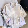 Mother's Retro Ethnic Silk Jacquard Plus Size Outerwear
