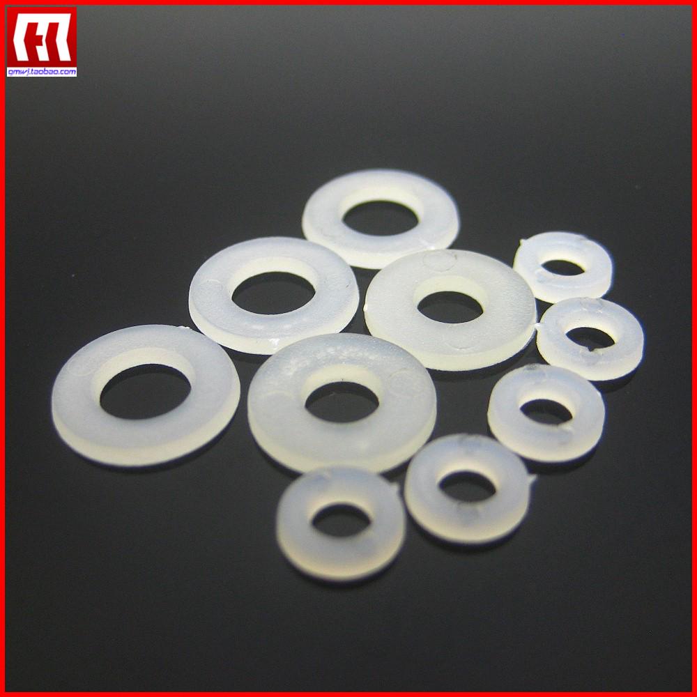 White Nylon Anti-slip Insulation Washers (M2-M12) M2*4.5*1.3 (100 pcs)