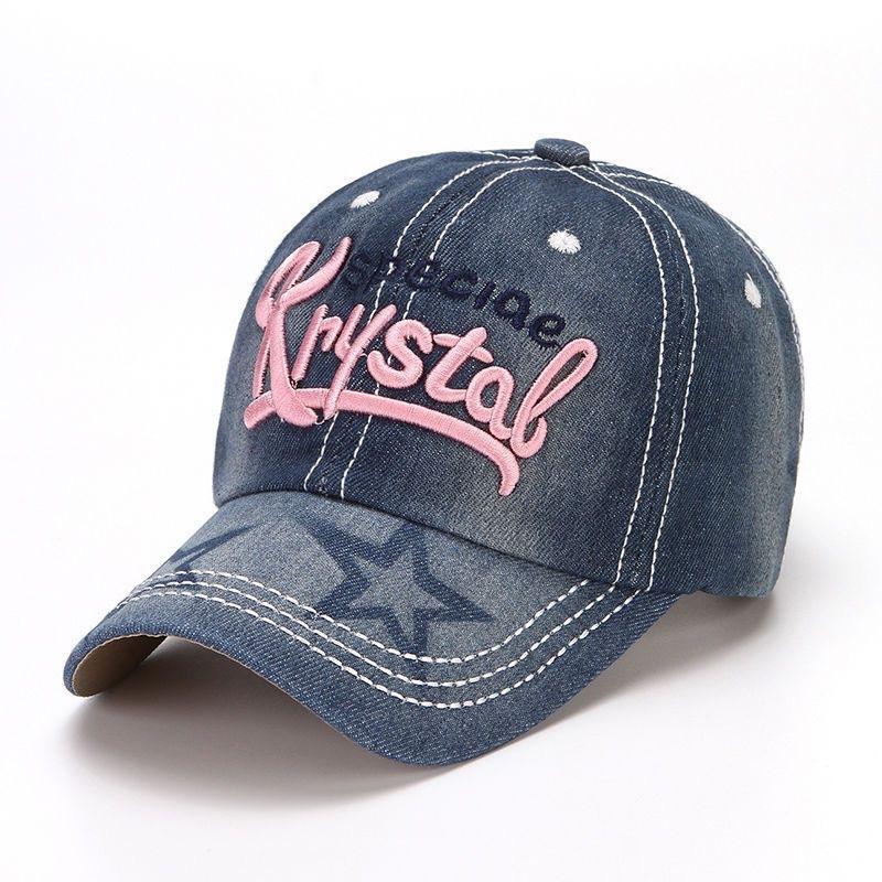 Cowboy Hat Women's Spring Korean Style Letter Cap Fashion Versatile Student Baseball Cap Sun Protection Sun Hat