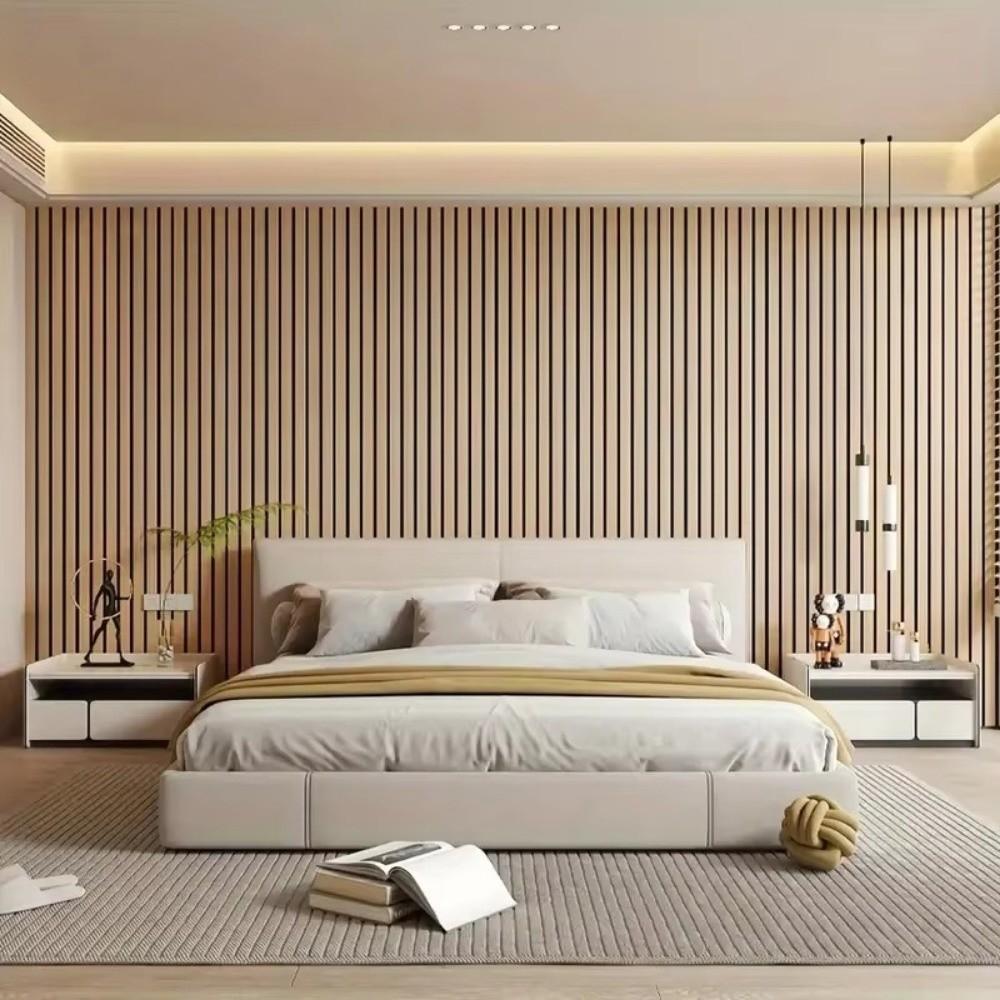 Peel and Stick Imitation Wood Grain Wallpaper Self-Adhesive Wall Panel Stickers for Ceiling