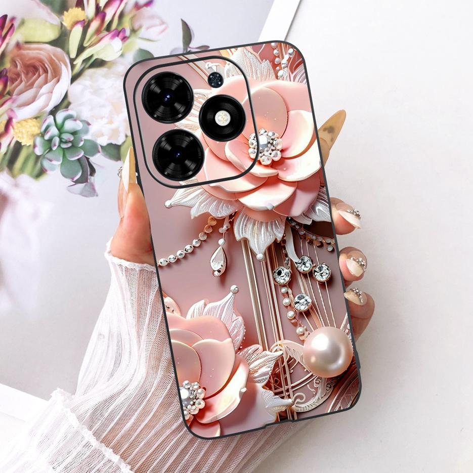 For Tecno Spark Go 2024 Case BG6 Beautiful Butterfly Tree Painted Cover Soft TPU Phone Case For Tecno Spark Go 2024 Fundas Coque