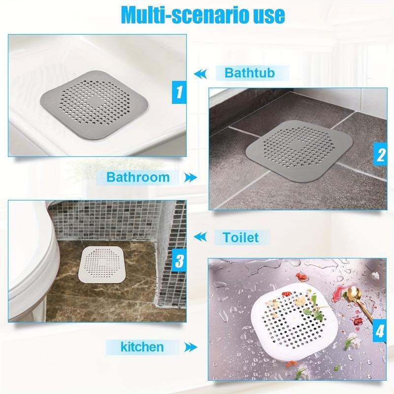 5PC Multifunctional Silicone Sink Filter with Suction Cup and Shower Drain Protector for Home Bathroom.