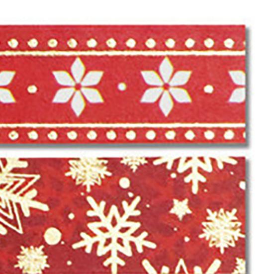 1 Schachtel Weihnachtswashi-Tape Transparentes Muster Gedruckt Reichhaltiges Element Nicht verblassend