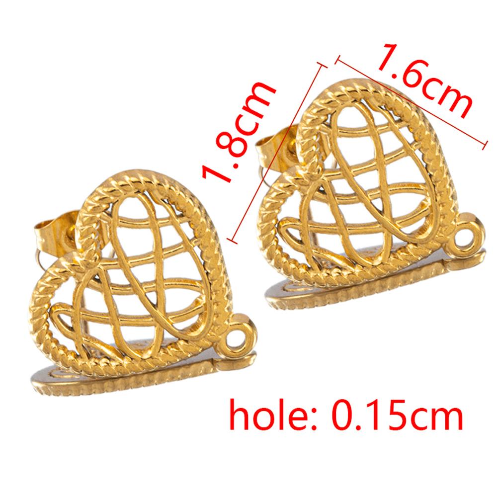 2pcs 4pcs Stainless Steel Love Heart Ear Studs Minimalist Stud Earrings Earplug for Women Girl DIY Accessories Jewelry Making