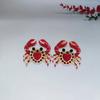 Creative Women Earrings Cartoon Starfish Earrings Gift Crab Studs  for Girls Ladies
