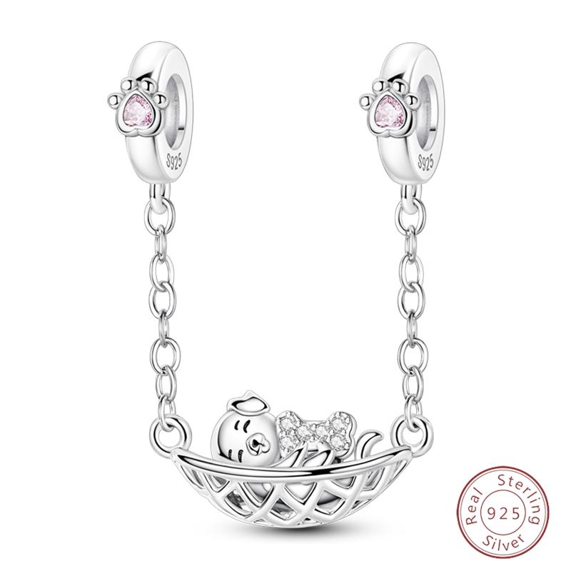 S925 Silver Bee Bear Easter Egg Guitar Jesus Saint Mary Charms Beads Fit 3mm Bracelets DIY Fine Jewelry Making