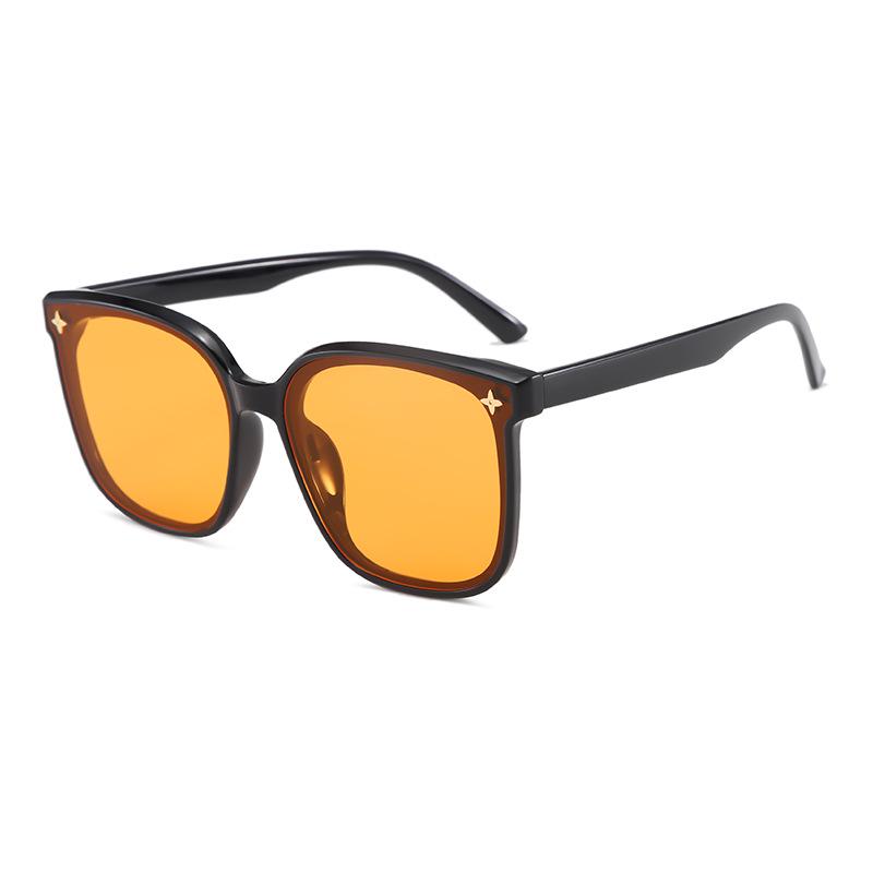 Korean-Style Large Square Frame Sunglasses: High-End Fashion & Sun Protection 