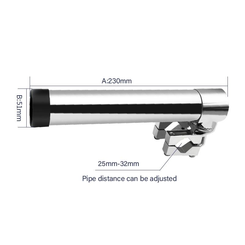 

316 Stainless Steel Boat Accessories Clamp-On Rod Holder Steel Fishing Rod Holder Fishing Pod Rack for Marine Boat красный