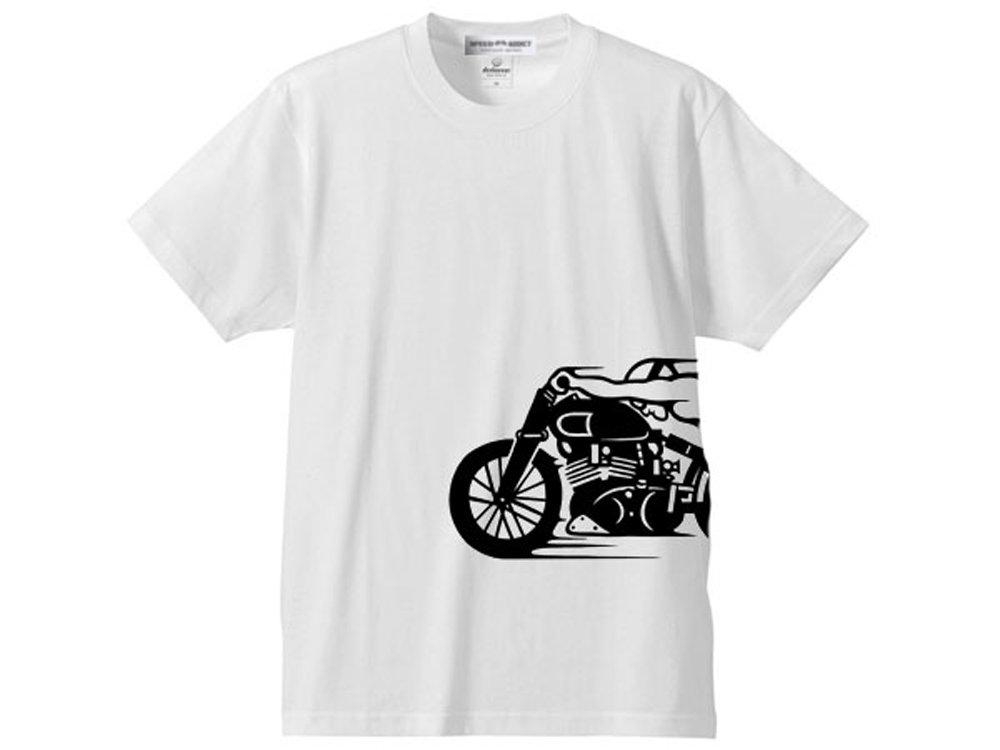 

SPEED ADDICT Side Print Size L T-shirt, S/S WHITE, білий