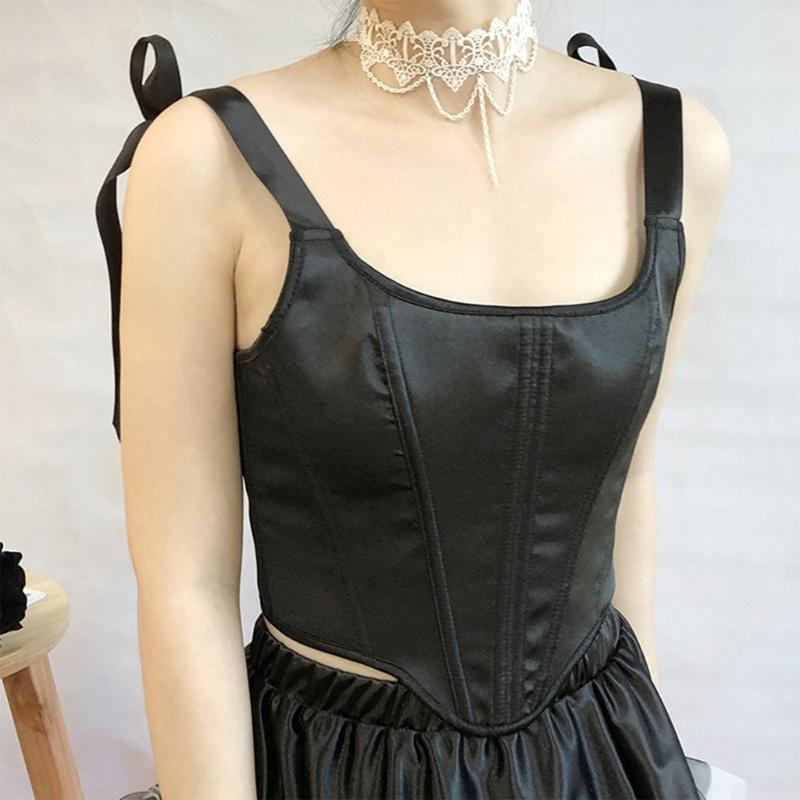 Elegant Solid Color Corset for Women Ladies Dress Corset Fashion Female Stretch Rope Waist Trainer for Prom Party