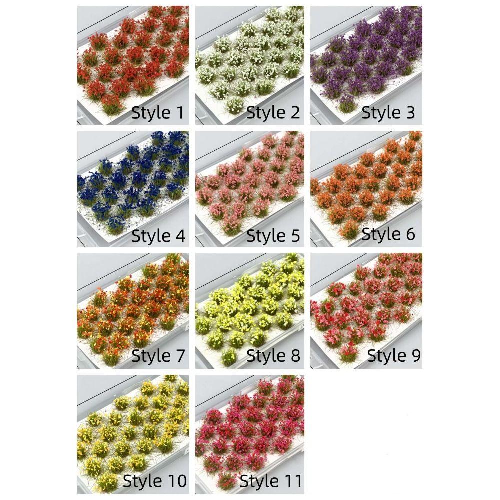 Simulation Small Grass Model Diy Building Static Tuft Toys Miniature Flower Cluster Sand Table