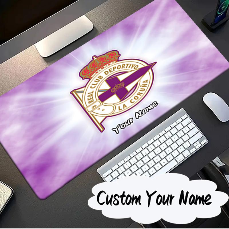Custom Name Mouse Pad Deportivo A Coruna Crest Mouse Pad, Gaming Mouse Pad, Keyboard Pad, Desk Decor for Computer Notebook Fan Birthday Gift