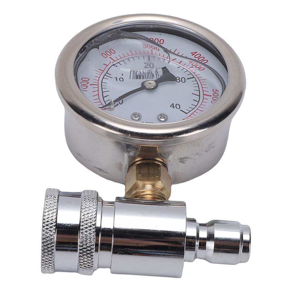 High Pressure Washer Gauge 3 8 Inch Quick Connect 6000PSI Pressure Indicator for Washing Machine Hose and Pump