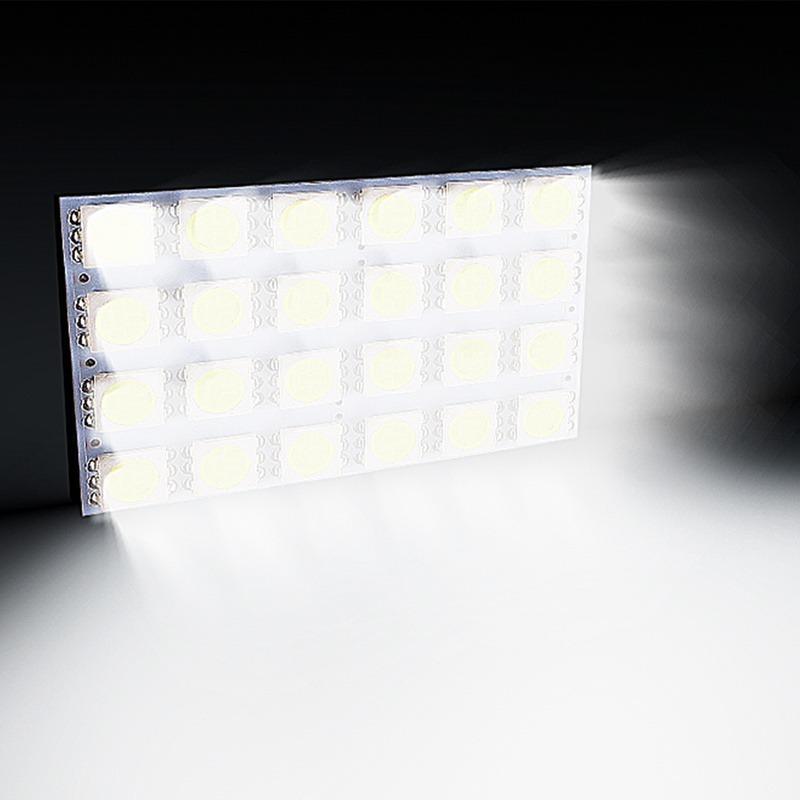 T10 5050 3030 LED Interior Panel Car White Light Reading Lamp Universal Car Trunk Roof Dome Bulb 48 24 12 SMD Lights 12V