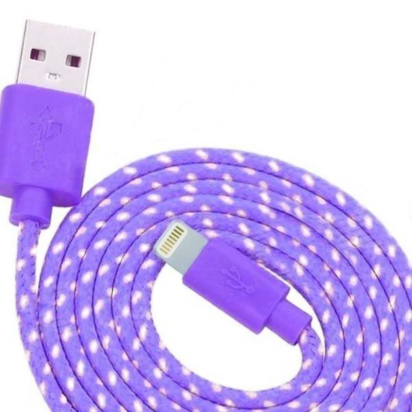 Data Line Usb Data Sync Charger Cable For Iphone Se 5 6 7 8 X Plus Colorful Woven Data Line Charger Cable