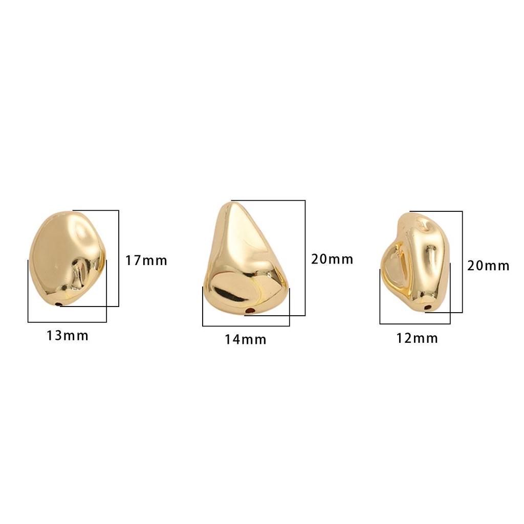 Mărgele distanțiere baroc neregulate umplute cu aur de 14K pentru brățări și coliere lucrate manual