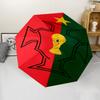 Portugal Football team Print Automatic Umbrella, 8 Rib Iron Frame, Plastic Handle, Suitable for Outdoor Travel &Daily , Ideal Gift