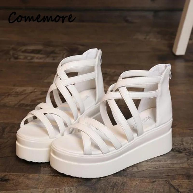 Fashion Shoes Cswo01 Women's Bohemia Summer Fish Mouth Shoes Sandals Slope Heel Open Toe Thick Bottom Sponge Cake Shoes Tendencia Cm