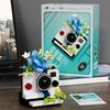LEGO-Compatible SLR Camera Flower Building Blocks - Creative Educational Toy for Children and Trendy Decor Gift