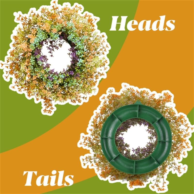 Artificial Wreath for Front Door Spring Decorative Floral Window Hanging Wreath Wall Home Decor for Seaason Decorating