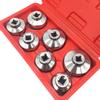 7 Pieces 3/8'' Oil Filter Cap Wrench Socket Set Tool Kit, 24 27 29 30 32 36 38mm Replacement for